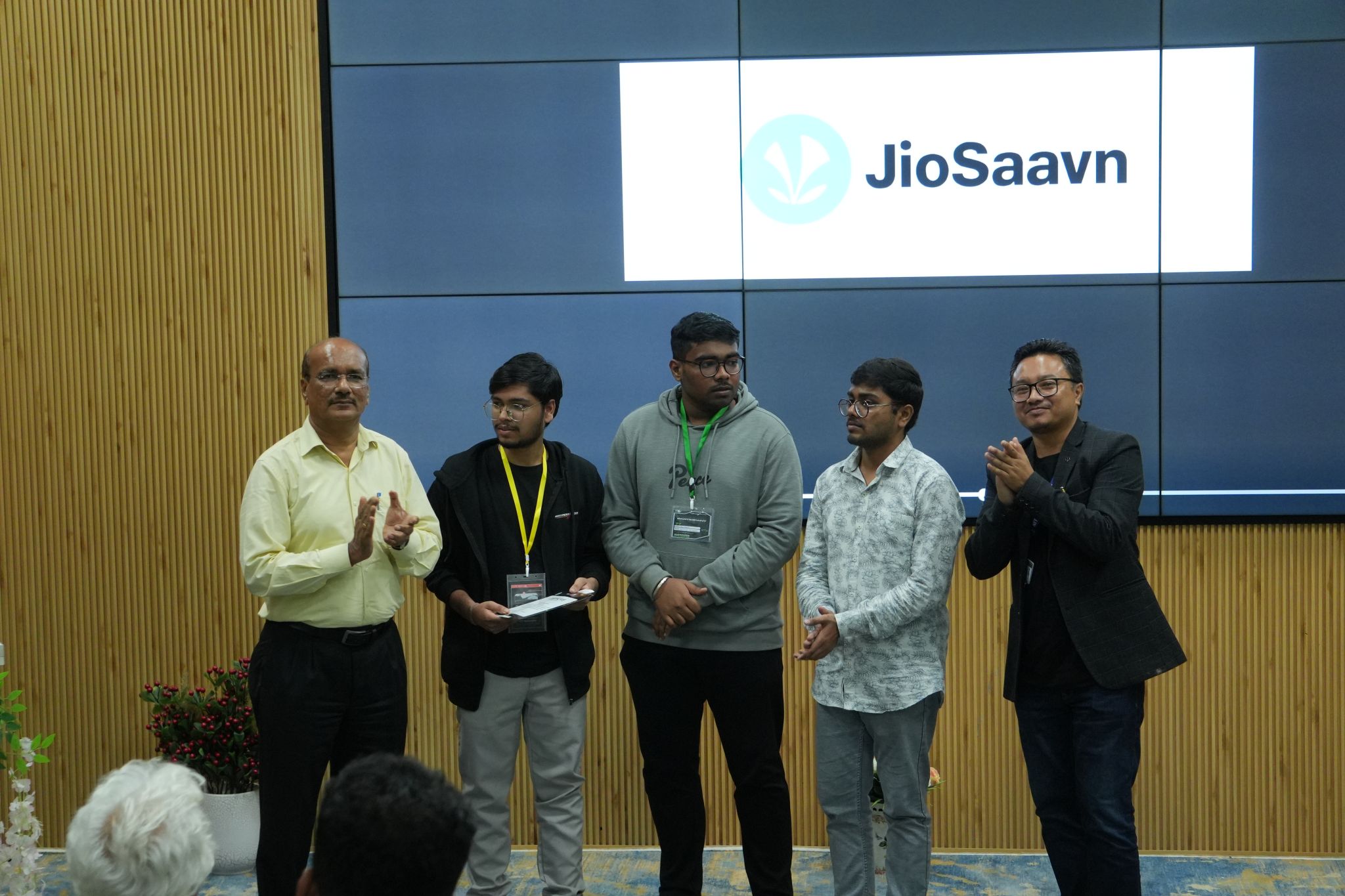 felicitating the winners