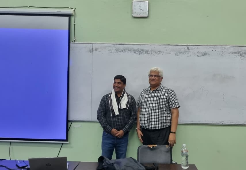 felicitating Dr. Rishikesh Bharti